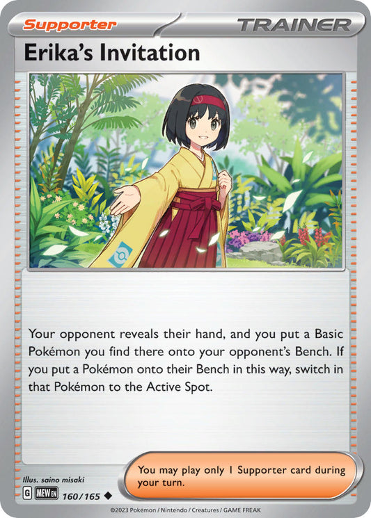 160/165 Erika's invitation - SCARLET AND VIOLET: 151 - Pokemon Single Card