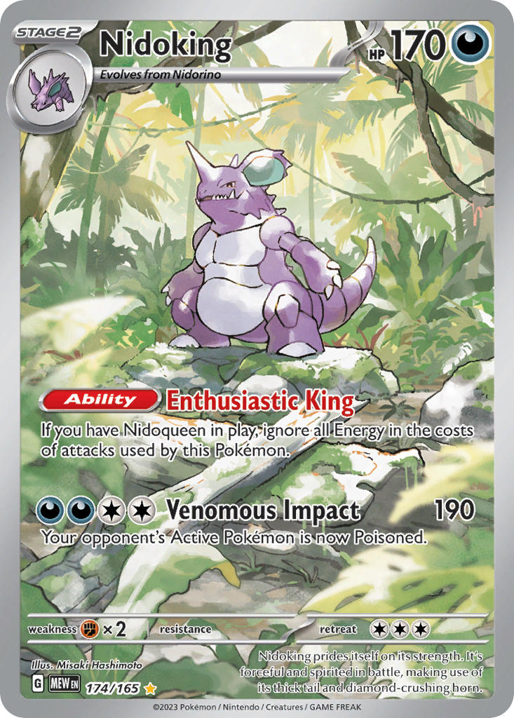 174/165 Nidoking ILLUSTRATION RARE - SCARLET AND VIOLET: 151 - Pokemon Single Card