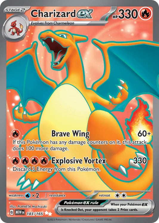 183/165 Charizard EX FULL ART - SCARLET AND VIOLET: 151 - Pokemon Single Card