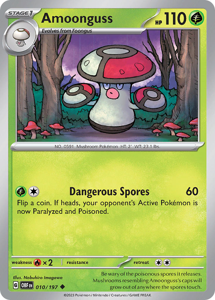 010/197 Amoonguss - SCARLET AND VIOLET: OBSIDIAN FLAMES - Pokemon Single Card