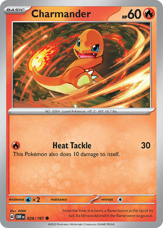 026/197 Charmander - SCARLET AND VIOLET: OBSIDIAN FLAMES - Pokemon Single Card