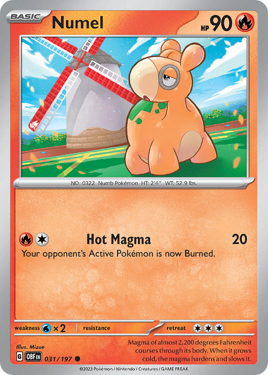 031/197 Numel - SCARLET AND VIOLET: OBSIDIAN FLAMES - Pokemon Single Card