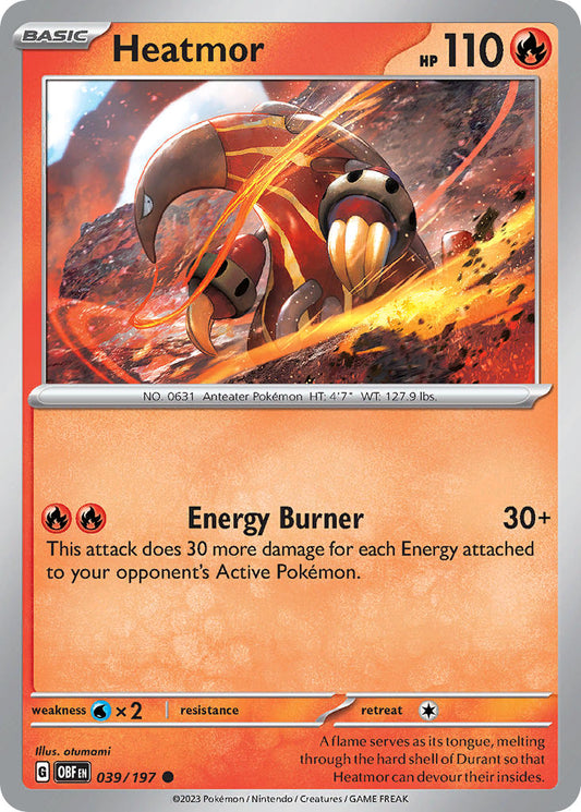 039/197 Heatmor - SCARLET AND VIOLET: OBSIDIAN FLAMES - Pokemon Single Card