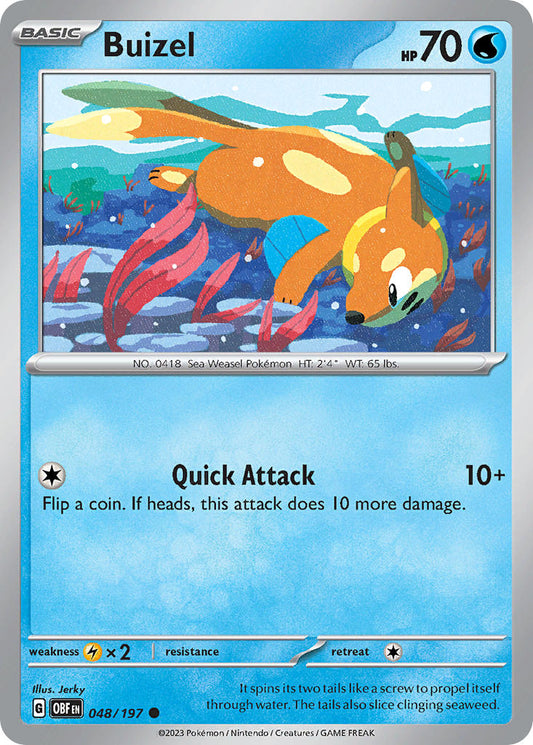 048/197 Buizel - SCARLET AND VIOLET: OBSIDIAN FLAMES - Pokemon Single Card