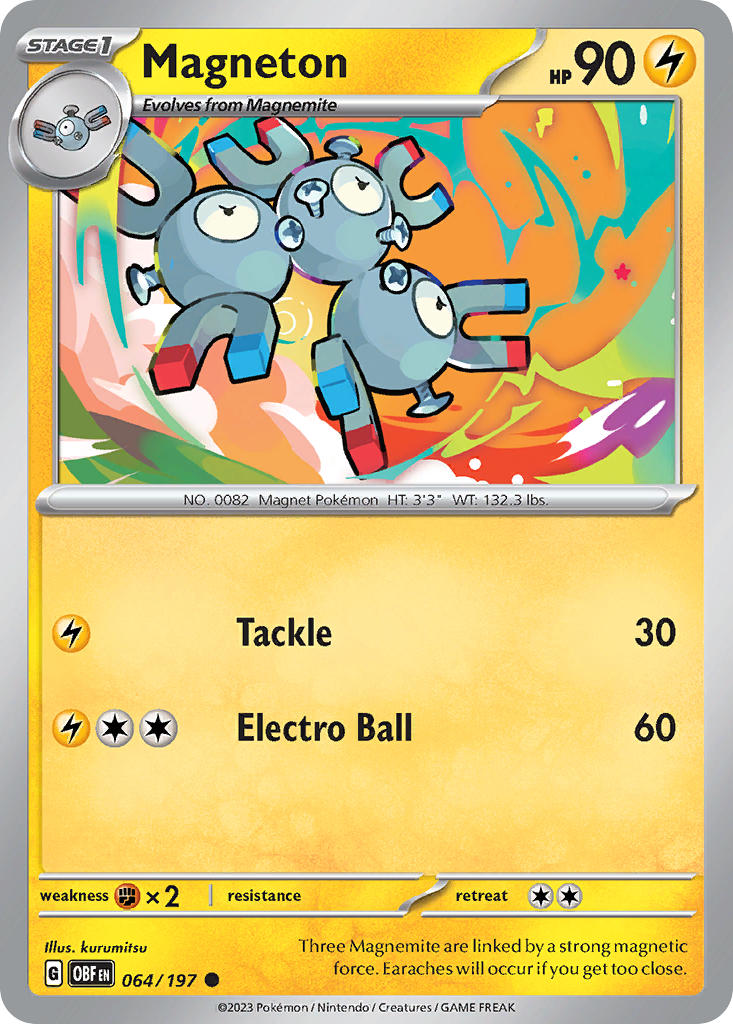 064/197 Magneton - SCARLET AND VIOLET: OBSIDIAN FLAMES - Pokemon Single Card