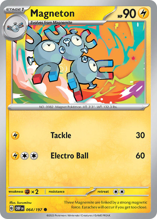 064/197 Magneton - SCARLET AND VIOLET: OBSIDIAN FLAMES - Pokemon Single Card