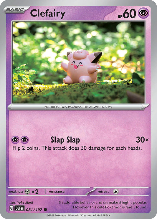 081/197 Clefairy - SCARLET AND VIOLET: OBSIDIAN FLAMES - Pokemon Single Card