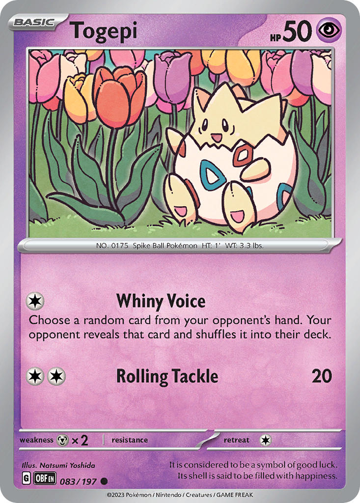 083/197 Togepi - SCARLET AND VIOLET: OBSIDIAN FLAMES - Pokemon Single Card