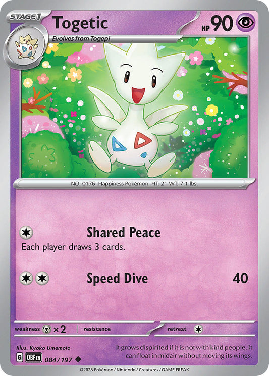 084/197 Togetic - SCARLET AND VIOLET: OBSIDIAN FLAMES - Pokemon Single Card