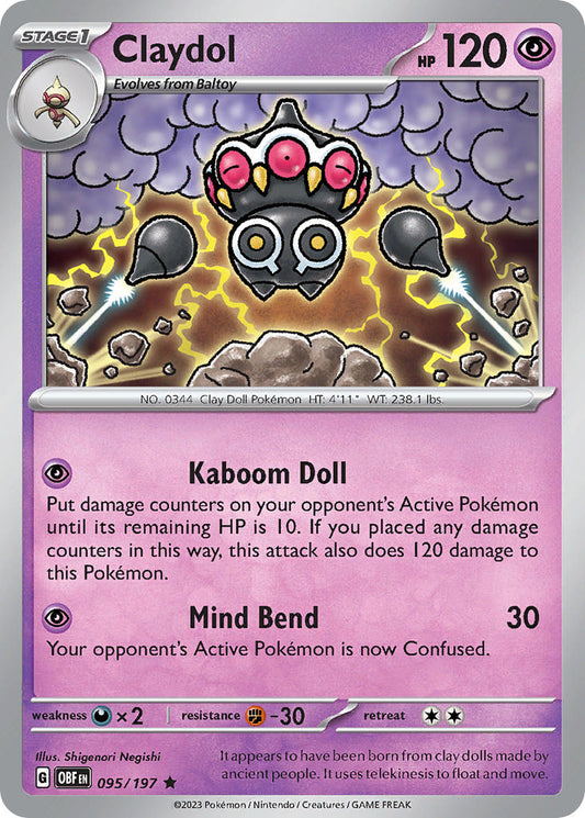 095/197 Claydol - SCARLET AND VIOLET: OBSIDIAN FLAMES - Pokemon Single Card