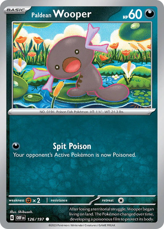 126/197 Paldean Wooper - SCARLET AND VIOLET: OBSIDIAN FLAMES - Pokemon Single Card