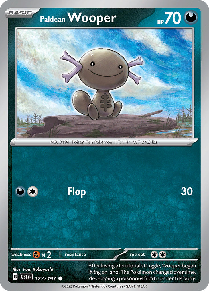 127/197 Paldean Wooper - SCARLET AND VIOLET: OBSIDIAN FLAMES - Pokemon Single Card