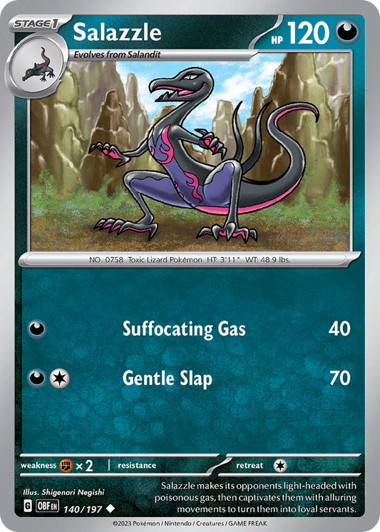 140/197 Salazzle - SCARLET AND VIOLET: OBSIDIAN FLAMES - Pokemon Single Card