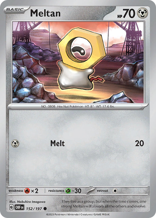 152/197 Meltan - SCARLET AND VIOLET: OBSIDIAN FLAMES - Pokemon Single Card