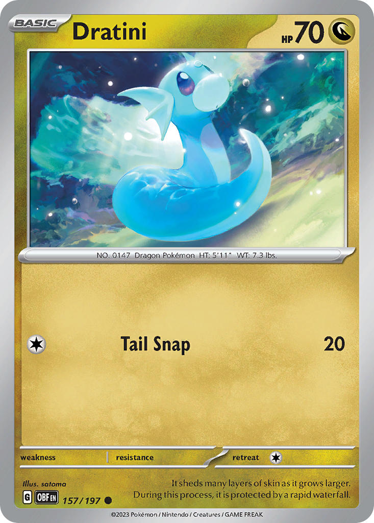 157/197 Dratini - SCARLET AND VIOLET: OBSIDIAN FLAMES - Pokemon Single Card