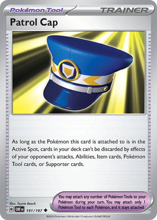 191/197 Patrol Cap TRAINER - SCARLET AND VIOLET: OBSIDIAN FLAMES - Pokemon Single Card