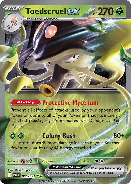 Toedscruel ex 005/091 - POKEMON SCARLET & VIOLET: PALDEAN FATES - Pokemon Single Card