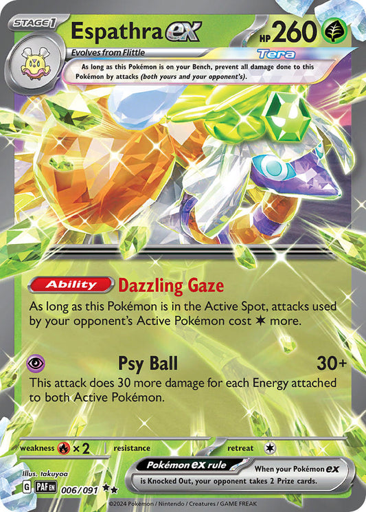 Espathra ex 006/091 - POKEMON SCARLET & VIOLET: PALDEAN FATES - Pokemon Single Card