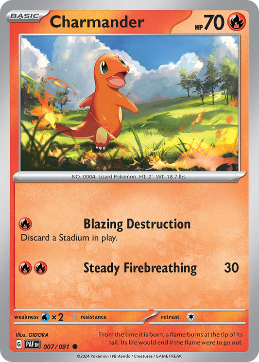 Charmander 007/091 - POKEMON SCARLET & VIOLET: PALDEAN FATES - Pokemon Single Card