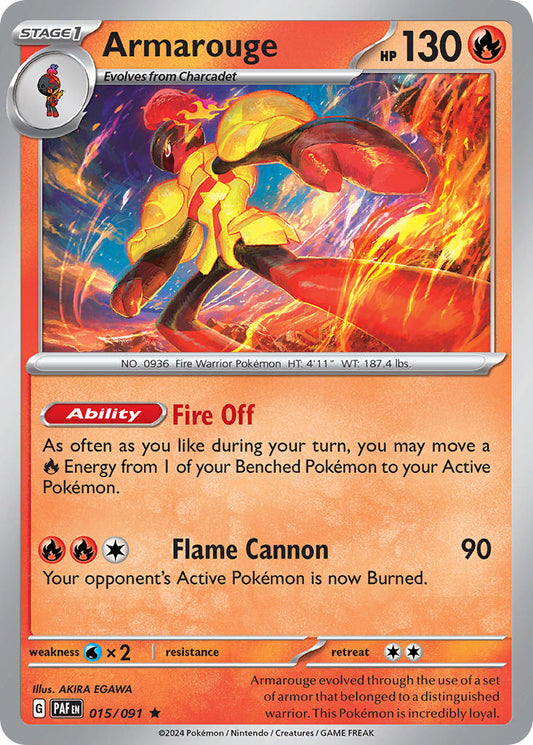 Armarouge 015/091 - POKEMON SCARLET & VIOLET: PALDEAN FATES - Pokemon Single Card