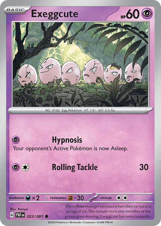 Exeggcute 023/091 - POKEMON SCARLET & VIOLET: PALDEAN FATES - Pokemon Single Card