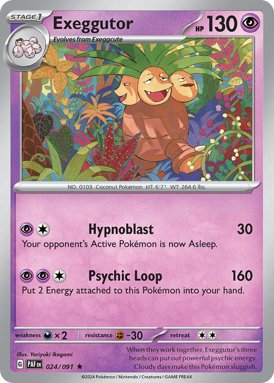 Exeggutor 024/091 - POKEMON SCARLET & VIOLET: PALDEAN FATES - Pokemon Single Card