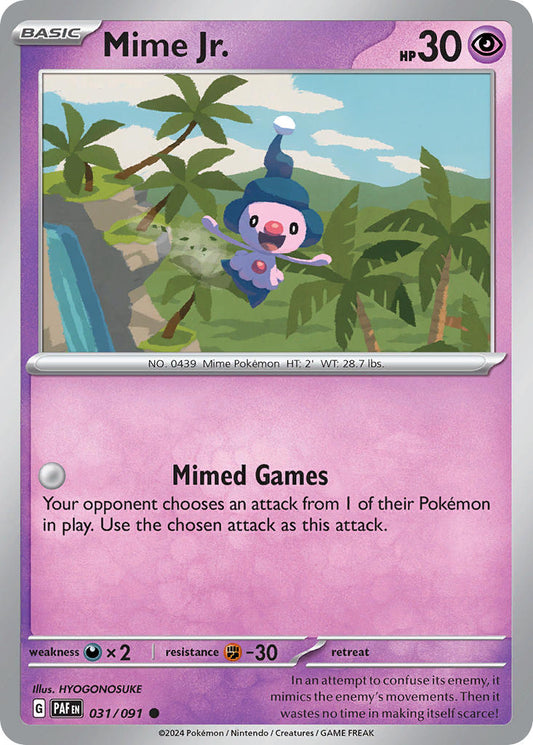 Mime Jr. 031/091 - POKEMON SCARLET & VIOLET: PALDEAN FATES - Pokemon Single Card