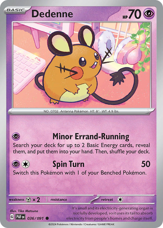 Dedenne 036/091 - POKEMON SCARLET & VIOLET: PALDEAN FATES - Pokemon Single Card