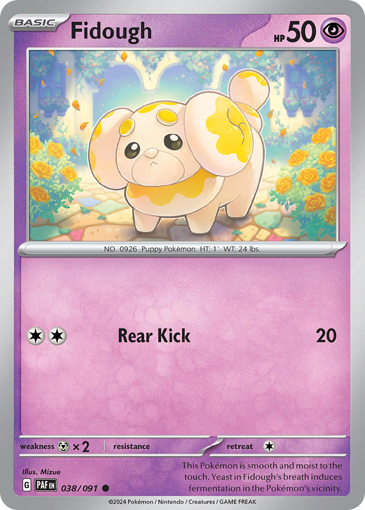 Fidough 038/091 - POKEMON SCARLET & VIOLET: PALDEAN FATES - Pokemon Single Card