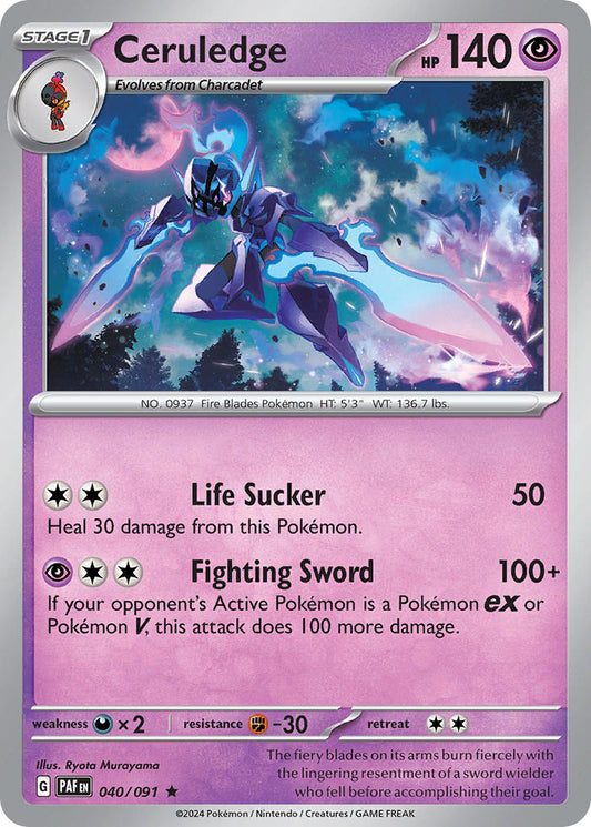 Ceruledge 040/091 - POKEMON SCARLET & VIOLET: PALDEAN FATES - Pokemon Single Card