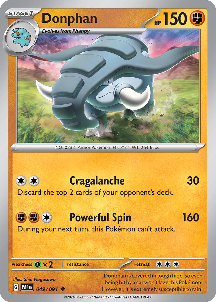 Phanpy 048/091 - POKEMON SCARLET & VIOLET: PALDEAN FATES - Pokemon Single Card