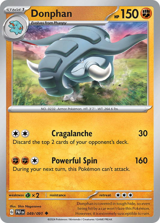 Donphan 049/091 - POKEMON SCARLET & VIOLET: PALDEAN FATES - Pokemon Single Card