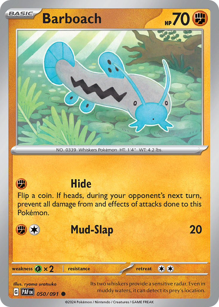 Barboach 050/091 - POKEMON SCARLET & VIOLET: PALDEAN FATES - Pokemon Single Card