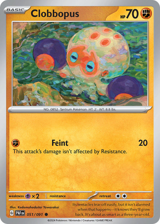 Clobbopus 051/091 - POKEMON SCARLET & VIOLET: PALDEAN FATES - Pokemon Single Card