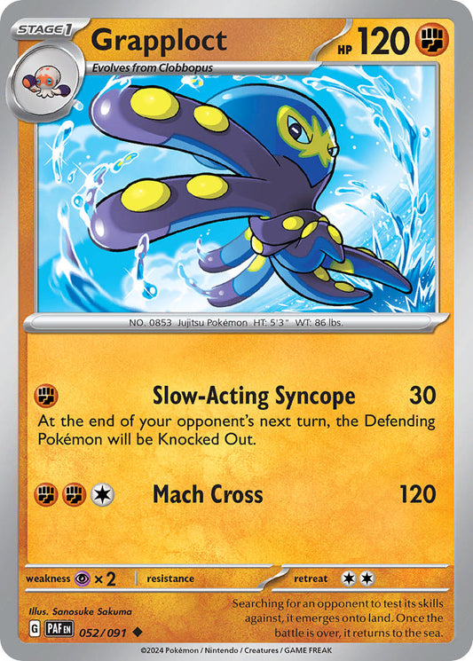 Grapploct 052/091 - POKEMON SCARLET & VIOLET: PALDEAN FATES - Pokemon Single Card