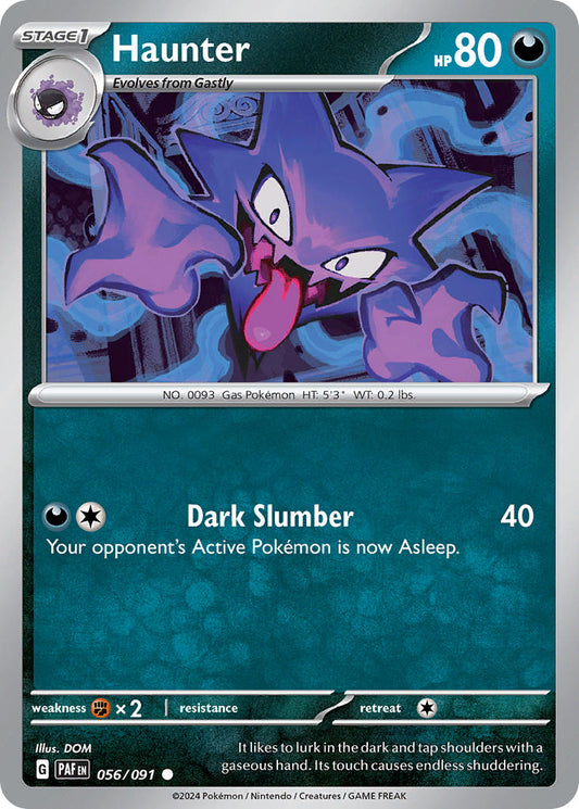 Haunter 056/091 - POKEMON SCARLET & VIOLET: PALDEAN FATES - Pokemon Single Card