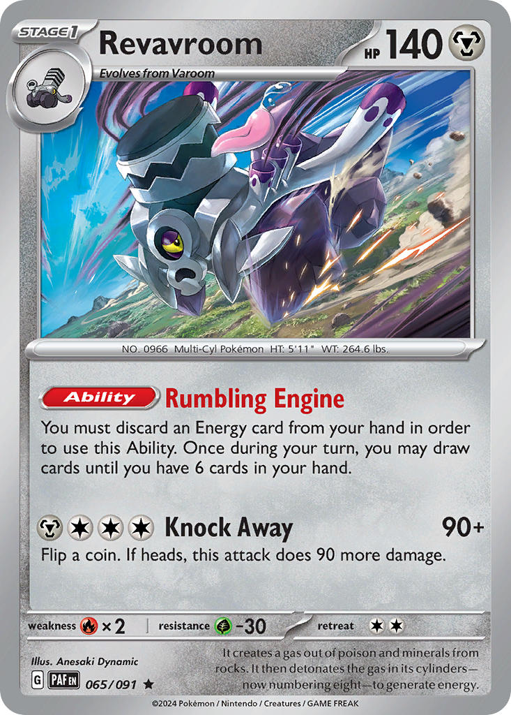 Revavroom 065/091 - POKEMON SCARLET & VIOLET: PALDEAN FATES - Pokemon Single Card