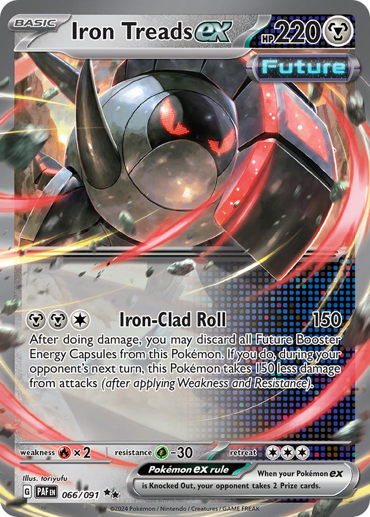 Iron Treads ex 066/091 - POKEMON SCARLET & VIOLET: PALDEAN FATES - Pokemon Single Card