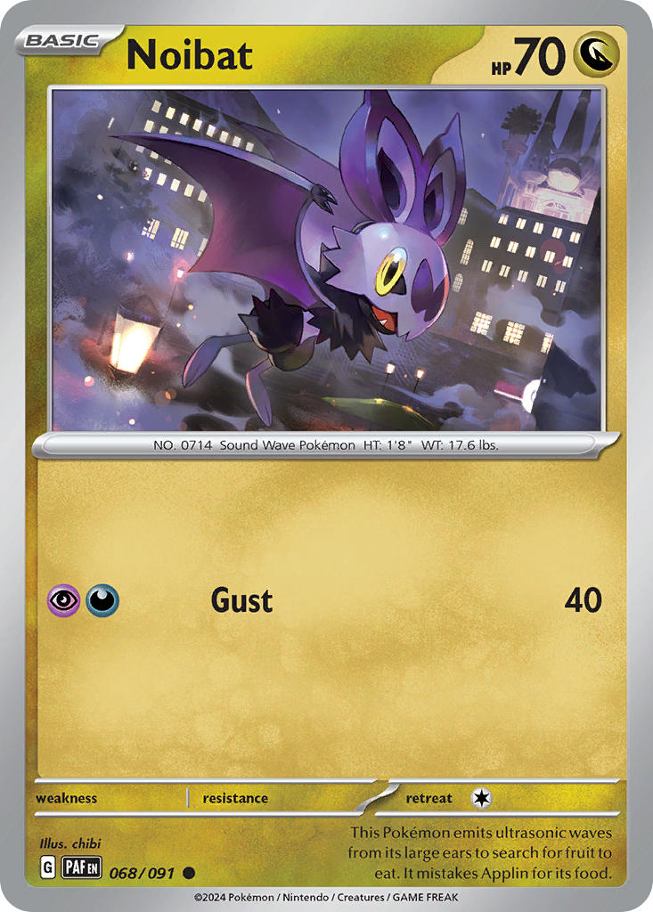 Noibat 068/091 - POKEMON SCARLET & VIOLET: PALDEAN FATES - Pokemon Single Card