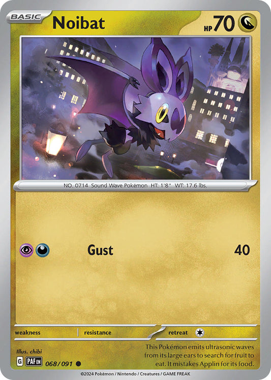 Noibat 068/091 - POKEMON SCARLET & VIOLET: PALDEAN FATES - Pokemon Single Card