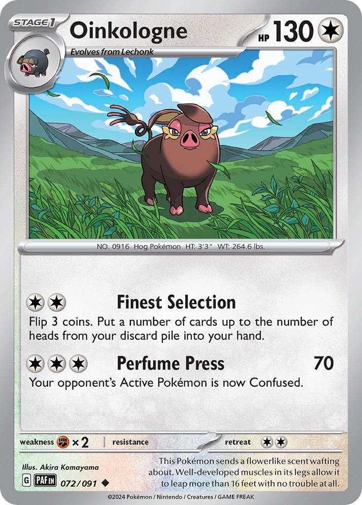 Oinkologne 072/091 - POKEMON SCARLET & VIOLET: PALDEAN FATES - Pokemon Single Card