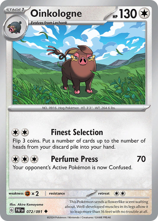 Oinkologne 072/091 - POKEMON SCARLET & VIOLET: PALDEAN FATES - Pokemon Single Card