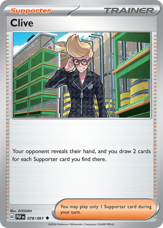 Clive 078/091 - POKEMON SCARLET & VIOLET: PALDEAN FATES - Pokemon Single Card