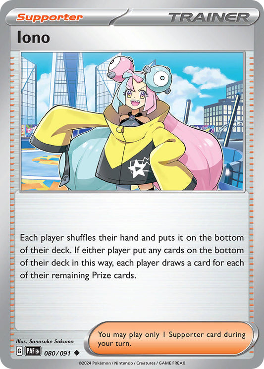 Iono 080/091 - POKEMON SCARLET & VIOLET: PALDEAN FATES - Pokemon Single Card