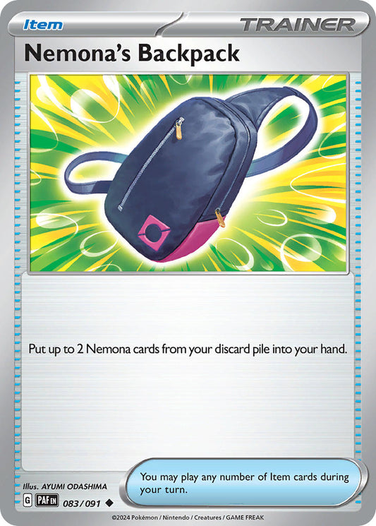 Nemona's Backpack 083/091 - POKEMON SCARLET & VIOLET: PALDEAN FATES - Pokemon Single Card