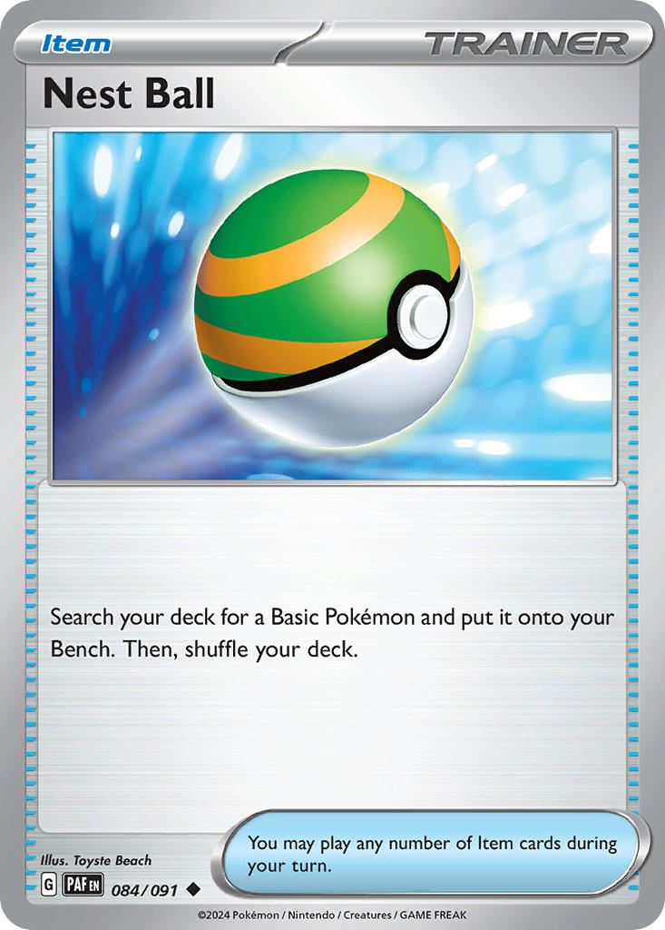 Nest Ball 084/091 - POKEMON SCARLET & VIOLET: PALDEAN FATES - Pokemon Single Card