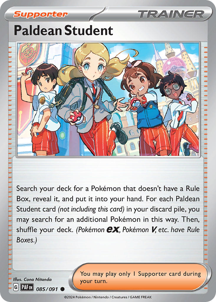 Paldean Student 085/091 - POKEMON SCARLET & VIOLET: PALDEAN FATES - Pokemon Single Card
