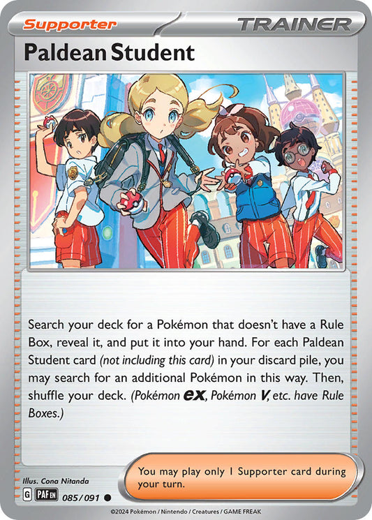 Paldean Student 085/091 - POKEMON SCARLET & VIOLET: PALDEAN FATES - Pokemon Single Card
