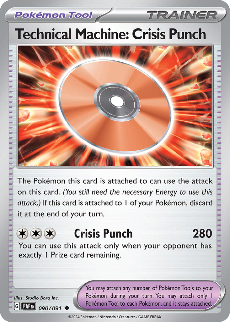 Technical Machine: Crisis Punch 090/091 - POKEMON SCARLET & VIOLET: PALDEAN FATES - Pokemon Single Card