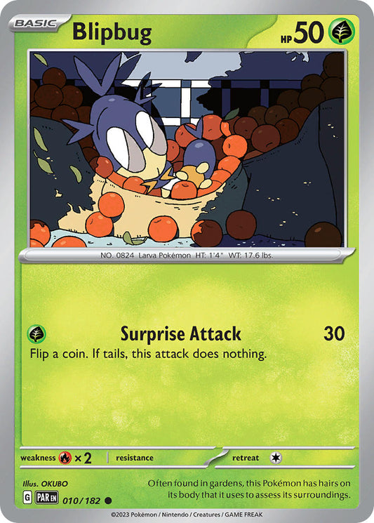 010/182 Blipbug - SCARLET AND VIOLET: PARADOX RIFT - Pokemon Single Card